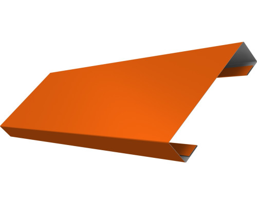 Ламель лицевая 100 забора жалюзи Техас Гранд Лайн 0,45 ПЭ RAL 2004 оранжевый