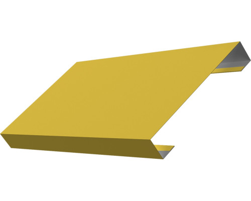 Ламель лицевая 125 забора жалюзи Техас Гранд Лайн 0,45 ПЭ RAL 1018 цинково-желтый