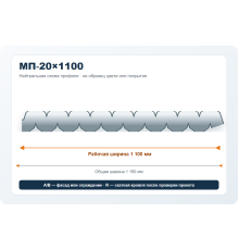 Профлист МП-20х1100 SteelМатт 0,4 мм
