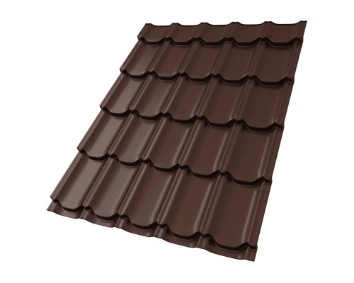 Металлочерепица Kvinta Plus 0,5 PurPro Matt 275 RAL 8017 шоколад в Чехове