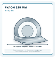 Рулон для фальцевой кровли 625 мм Rooftop Silk